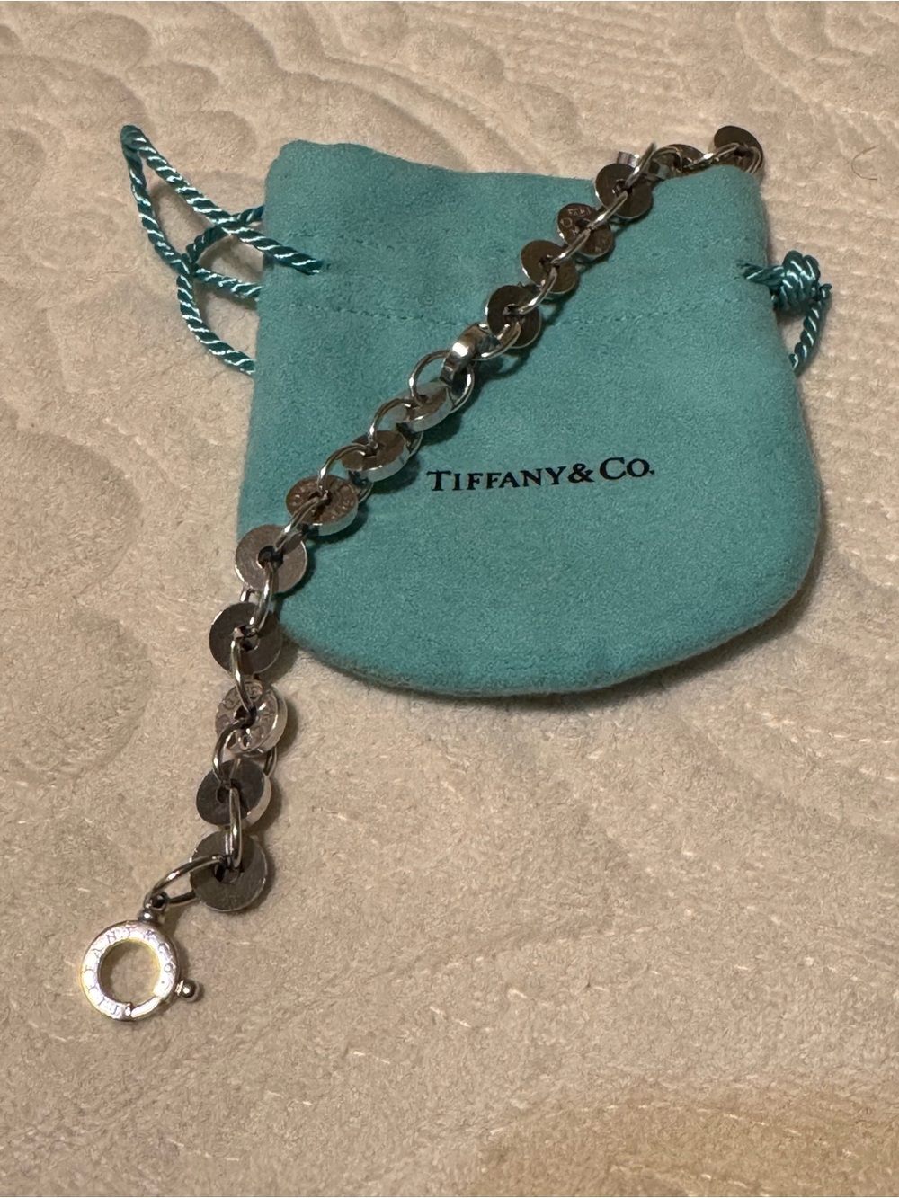 Tiffany & Co. 1837 Silver Disc Link Bracelet